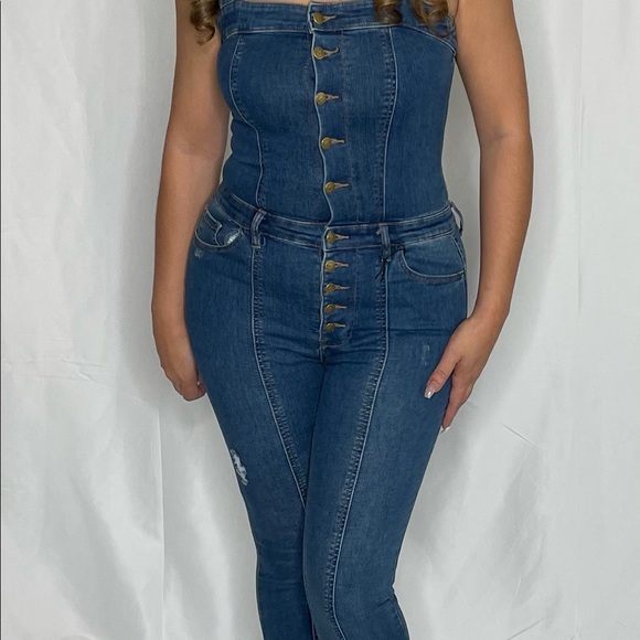 Jean tight jumpsuit - Picture 6 of 7